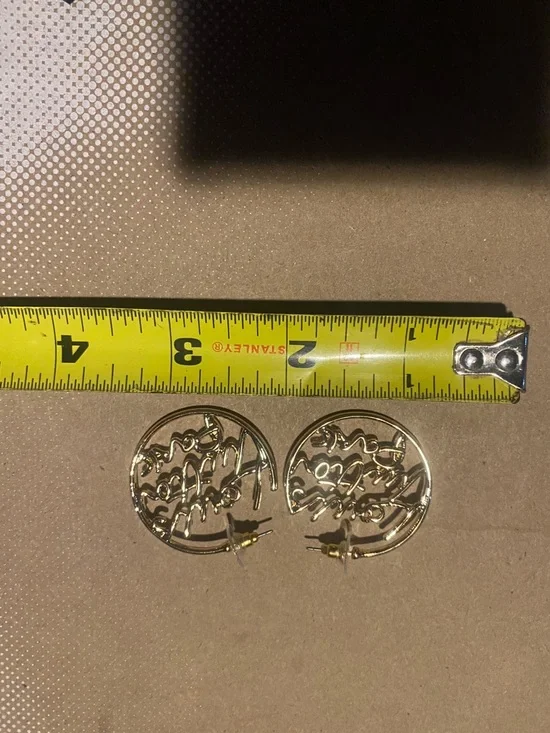 Designer inspired hoop earrings ✨ - Picture 4 of 6